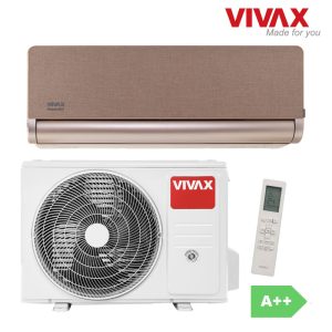 VIVAX H+ Design Beige ilmalämpöpumppu sisä- ja ulkoyksikkö