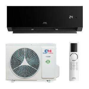 C&H Nature 12 musta ilmalämpöpumppu sisä- ja ulkoyksikkö