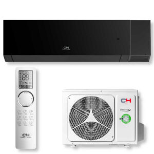 C&H Nature 12 musta ilmalämpöpumppu sisä- ja ulkoyksikkö + raitisilmayksikkö